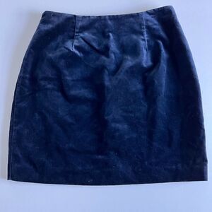 Hugo Buscati Vintage Navy Blue Fully Lined Velvet Mini Skirt Women's Size 12